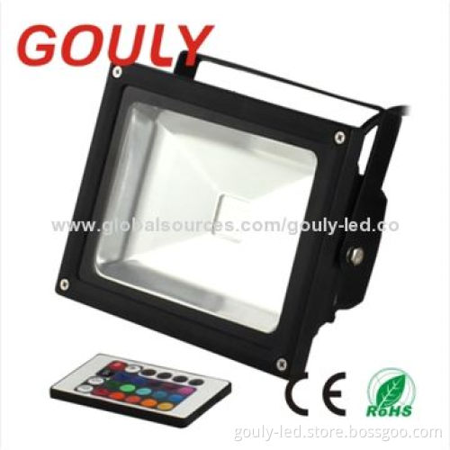 LED Floodlight, Silver/Black and White Shell, 85-265V AC Voltage